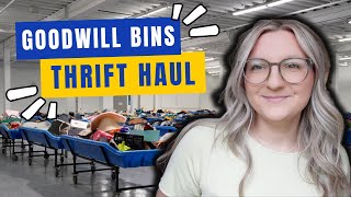 Goodwill Bins THRIFT HAUL Reselling Clothes to Make Money on Poshmark [upl. by Atnauqahs]