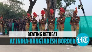 Watch Beating retreat resumes at IndiaBangladesh border after 10 months [upl. by Fante]