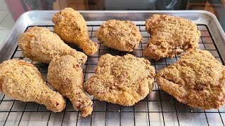 Crispy OvenBaked Fried Chicken  Its like Fried Chicken but baked  Healthier alternative [upl. by Acissej832]