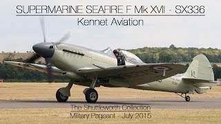 Supermarine Seafire F Mk XVII  SX336  Old Warden July 2015 [upl. by Sivatco973]