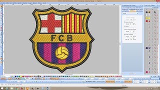 how to make embroidery design of barcelonaWilcom E2 [upl. by Aizat]