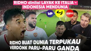 Verdonk buat semua Merinding “Lari saat Pincang” Ridho Level Serie A Media Dunia sorot TIMNAS [upl. by Dronel]