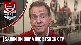 Alabama EARNED THE RIGHT to be here  Nick Saban on making CFP over FSU  CFP Selection Show [upl. by Euqnimod]