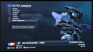 Halo Reach  All Elite Armors [upl. by Mumford]