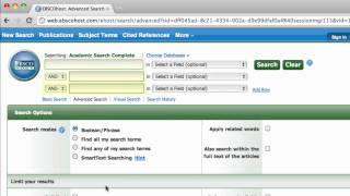 Academic Search Complete Tutorial [upl. by Oznol]