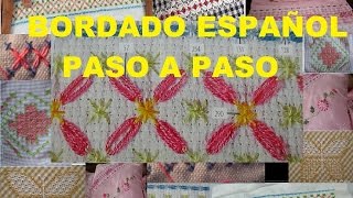 BORDADO ESPAÑOL FACIL Y RAPIDO [upl. by Dazhahs]