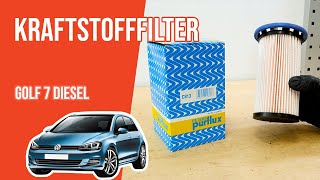 Wie Golf 7 16 TDI Kraftstofffilter wechseln ⛽ [upl. by Omarr]