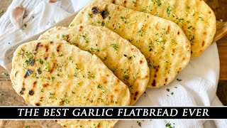 Incredible 5MINUTE Garlic Flatbread Recipe [upl. by Beyer440]