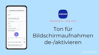 Ton für Bildschirmaufnahmen aktivieren oder deaktivieren  Samsung Android 14  One UI 6 [upl. by Frances419]