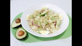 Bacalao Salad with Potatoes and AvocadoCod Salted FishPuerto Rican Style recipeEpisode226 [upl. by Zed]