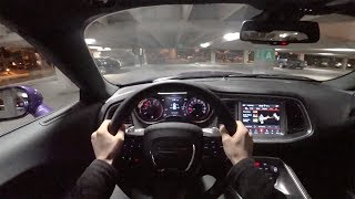 2019 Dodge Challenger RT Scat Pack Widebody  POV Night Drive [upl. by Barling]