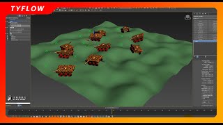 TYFLOW Particle tutorial 31 Tank Dynamics Cluster animation [upl. by Alegnaoj]