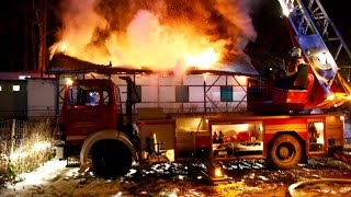 Feuer zerstört Gaststätte Lammkeller in Burgau [upl. by Enautna]