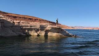 Lake Powell 92524  Cliff Diving [upl. by Yenreit]