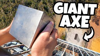 TUNGSTEN CUBE Vs GIANT AXE From 45m [upl. by Marcela]