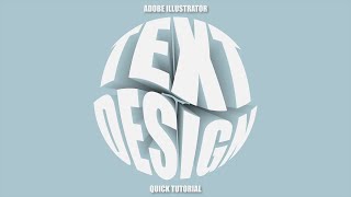 Adobe Illustrator 3D Text Effect Tutorial [upl. by Odnomar]