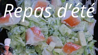 Recette de salade de concombre facile [upl. by Jereme]