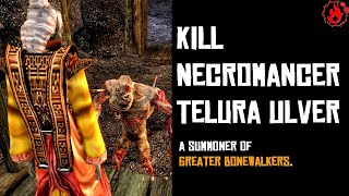 Kill Necromancer Telura Ulver  Mages Guild Walkthrough TES III Morrowind [upl. by Martin]