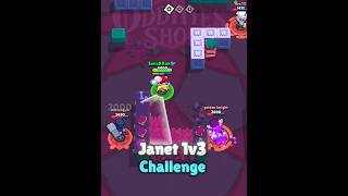 Janet 1v3 In Knockout 🥶🔥 BrawlStars Janet Shorts [upl. by Hoag]