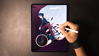 Cycling  Digital Illustration [upl. by Lowry]