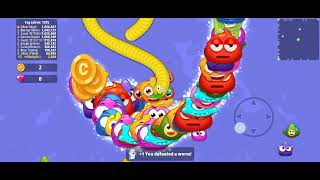 wormszoneio game online fun wormate snakeio gameplay fun wormhunt [upl. by Keynes]