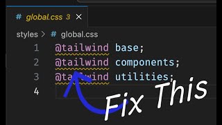 How to Fix TailwindCSS At Rule Warning 2 Quick Tips for tailwindcss [upl. by Bernita684]