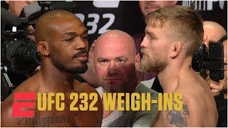 Jon Jones avoids Alexander Gustafsson at UFC 232 WeighIns  MMA [upl. by Lee]