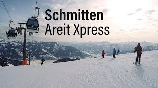 SKIING ZELL AM SEE  Ski Hire and Riding the Schüttorf Areit Xpress [upl. by Viridissa719]