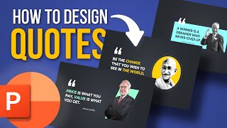 Make AWESOME Quotes in PowerPoint 🔥 Easy Tutorial [upl. by Winona]