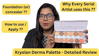 Kryolan Derma Color Palette review in Tamil by Pro Makeup Artist [upl. by Shir]