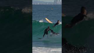 Dropin reaction at Snapper Rocks surfing goldcoast angry [upl. by Noskcire]