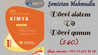 Dövri sistem və dövri qanun DİM toplu 2023 I hissə160 [upl. by Auqinahc788]