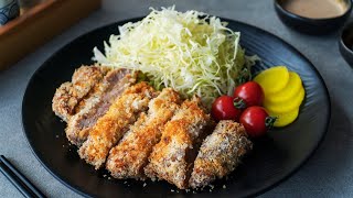 Air Fryer Tonkatsu Fried Pork Cutlet amp Tonkatsu Sauce  日式炸猪扒  カツ丼 [upl. by Ettenrahs]