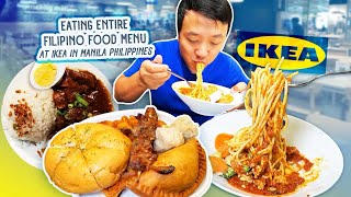 Eating ENTIRE Filipino Food Menu at IKEA in Manila Philippines [upl. by Higginbotham705]