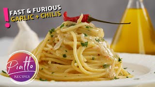 The BEST Spaghetti Aglio Olio Recipe  FAST and FURIOUS Italian Pasta [upl. by Bobby]