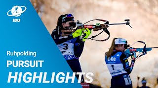 World Cup 2324 Ruhpolding Women Pursuit Highlights [upl. by Erual]