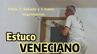 Estuco Veneciano Blanco Parte 1 Meco [upl. by Aihsar30]