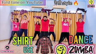 Bollywood dance workout  basic workout dance steps  easy choreography shirt 👕 use Zumba 🔥 [upl. by Huoh]