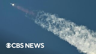 SpaceX launches Super HeavyStarships sixth test flight  CBS News [upl. by Petronella]