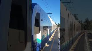 New Sound Transit 1 Line Link Light Rail Tram Arrives at Shoreline South 148th Station [upl. by Pliske]