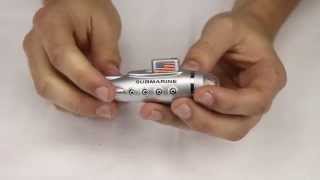 USA Submarine Flashlight Torch Flame Butane Lighter  BuyLighterscom [upl. by Naihtniroc]