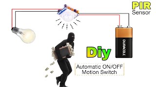 PIR Motion Sensor Automatic ONOFF Switch [upl. by Llertnor]