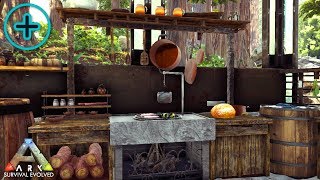 How To Build a Woodland Kitchen  Ark Survival Evolved  Olympus EP01 [upl. by Arline]