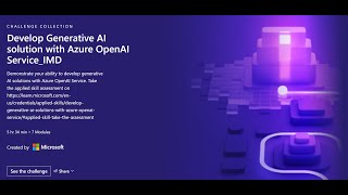 Develop generative AI solutions with Azure OpenAI Service  Microsoft ai odyssey guide  Part 2 [upl. by Eeima542]