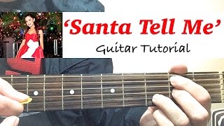 quotSANTA TELL MEquot  Ariana Grande GUITAR TUTORIAL Guitar Lesson [upl. by Nanreh]