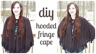 How to Make a Winter Cape with Hood and Fringe  Outerwear Sewing Tutorial for Fashion or Cosplay [upl. by Darin]