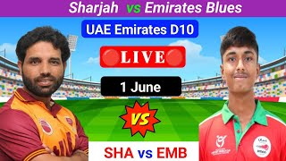 SHA vs EMB Live  UAE Emirates D10 Live  UAE T10 Live Match Today  T10 Live Match  Prediction [upl. by Macrae]