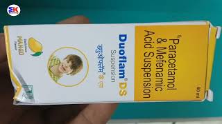 Duoflam DS Suspension  Paracetamol And Mefenamic Acid Syrup  Duoflam DS Syrup Uses Benefit Dose [upl. by Daphie]