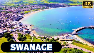 Swanage Dorset 4K Drone Footage [upl. by Itsirhc]