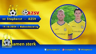 vv Staphorst  AZSV  19102024  Nasbeschouwing [upl. by Tireb88]